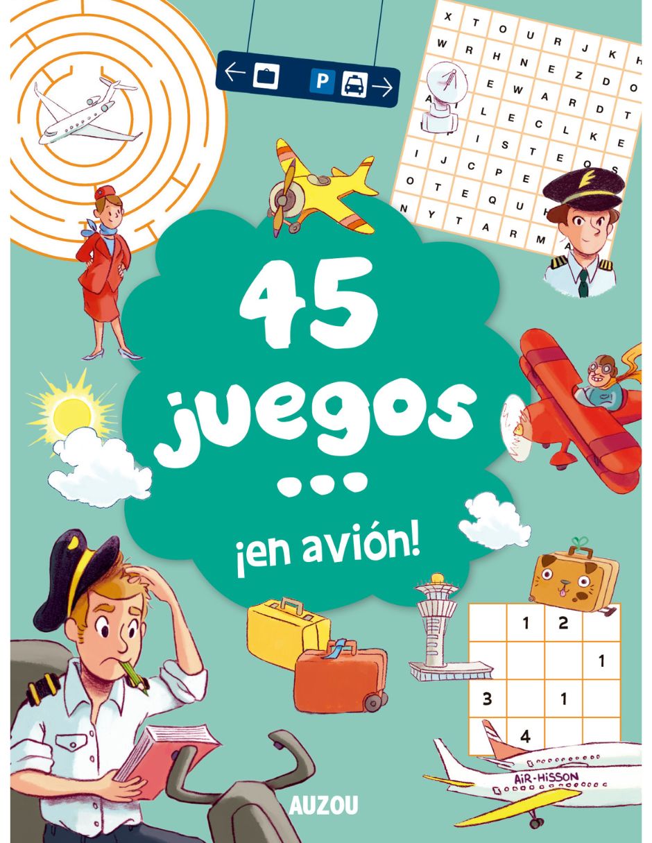 Libro 45 juegos en avión de Ewen Blain