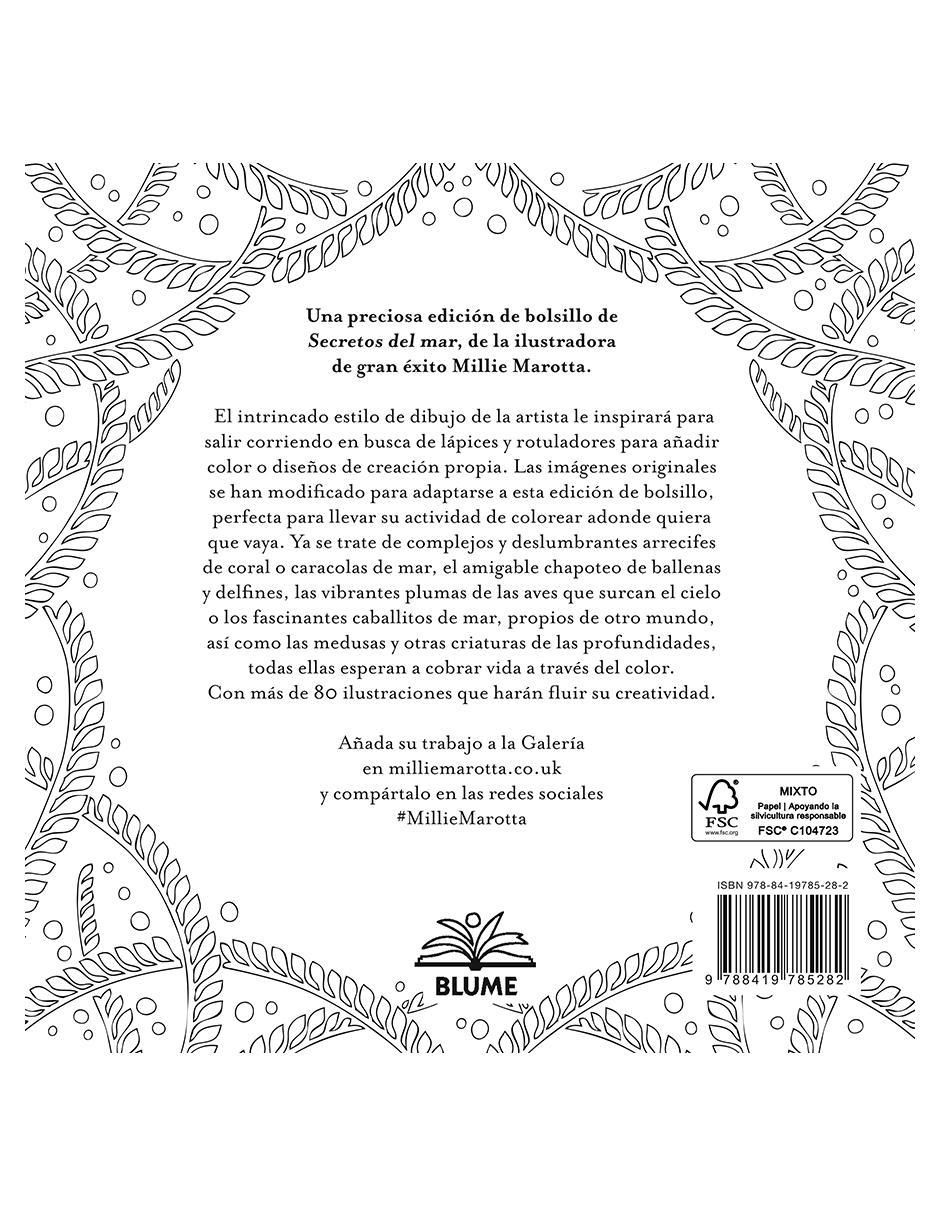 Libro Secretos Del Mar: Miniaturas para Colorear de Millie Marotta 6