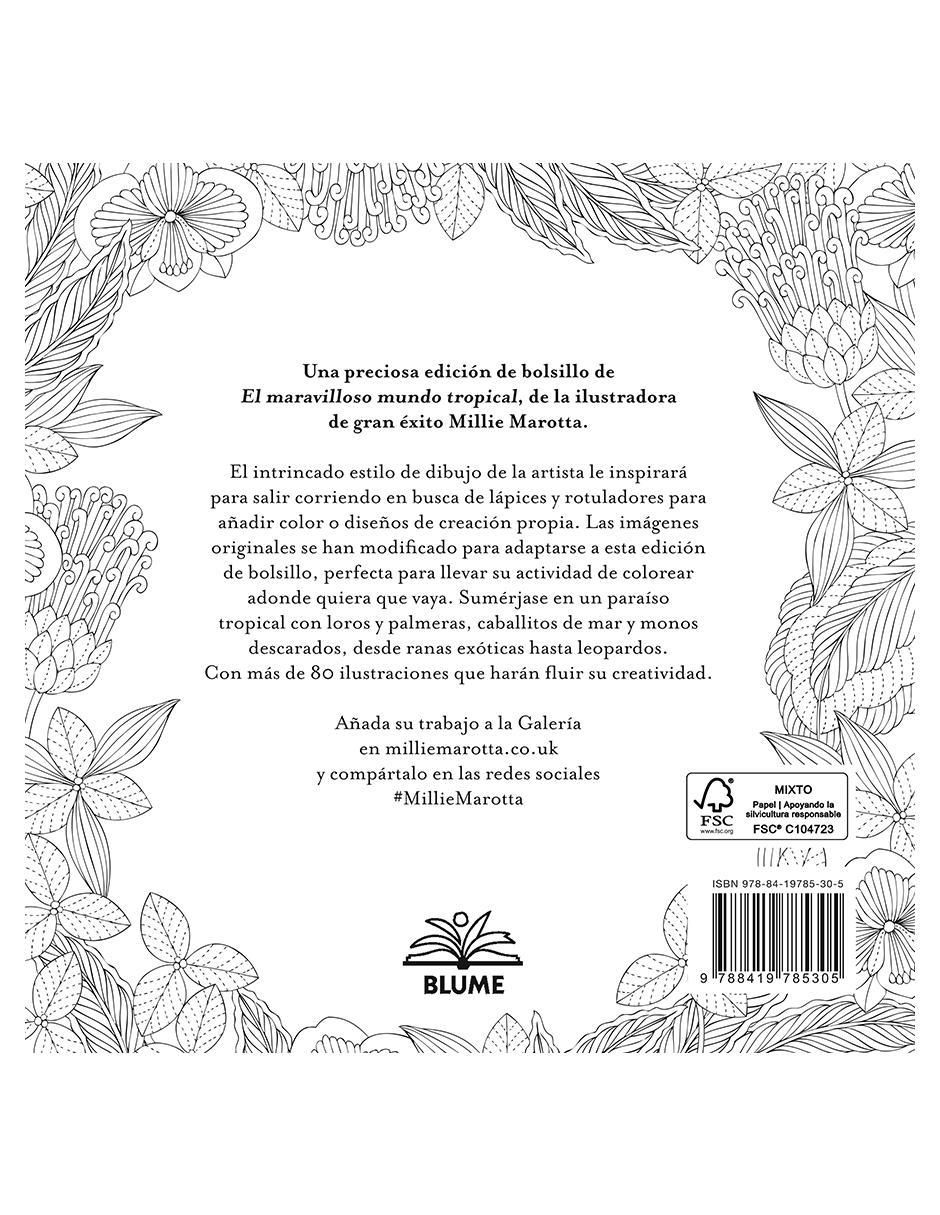 Libro El maravilloso mundo tropical: Miniaturas para colorear de Millie Marotta 6