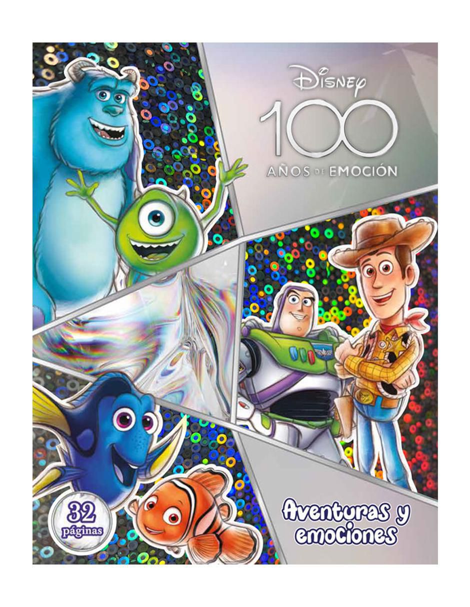 Libro para colorear con portada holográfica Disney 100 Pixar de