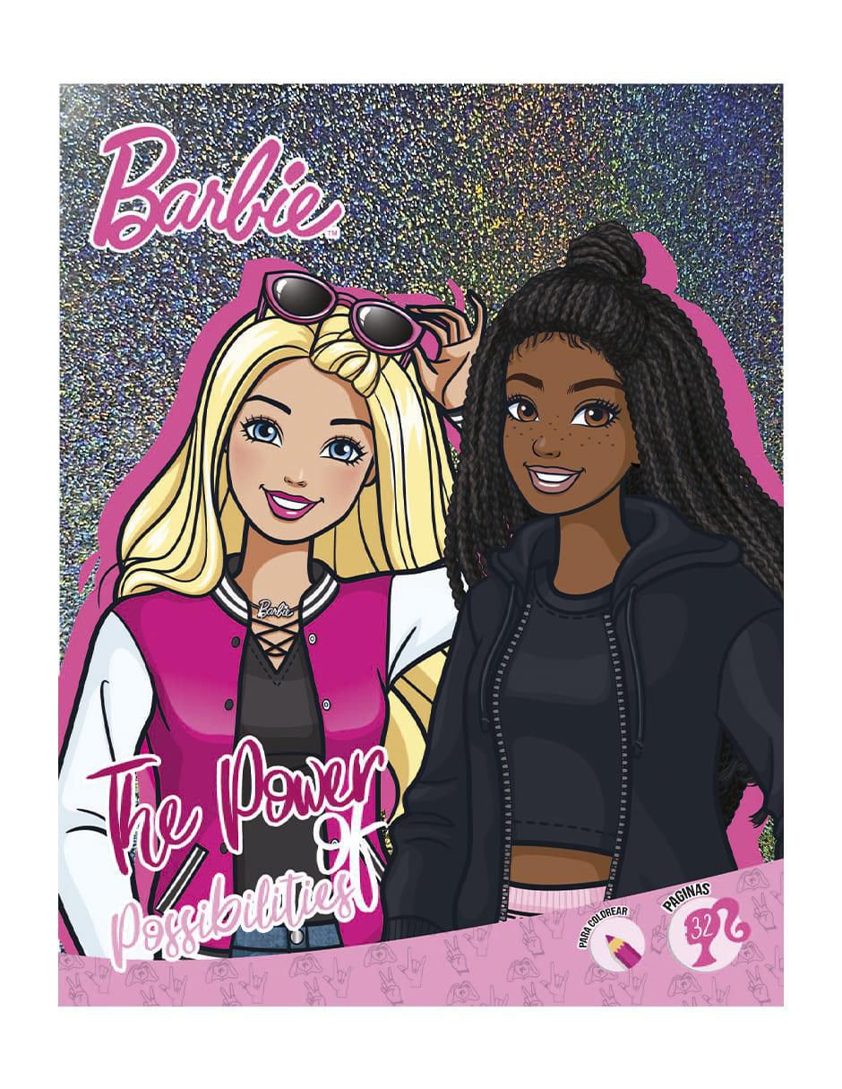 Libro para colorear con portada holográfica Barbie de Great