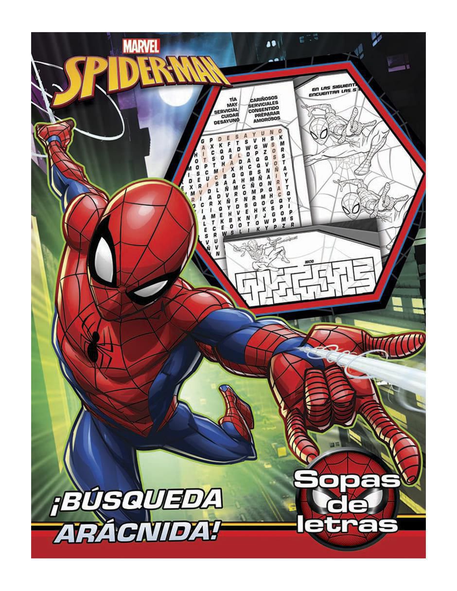 Libro para colorear con sopas de letras Marvel Spider-Man de Great Moments  Publishing