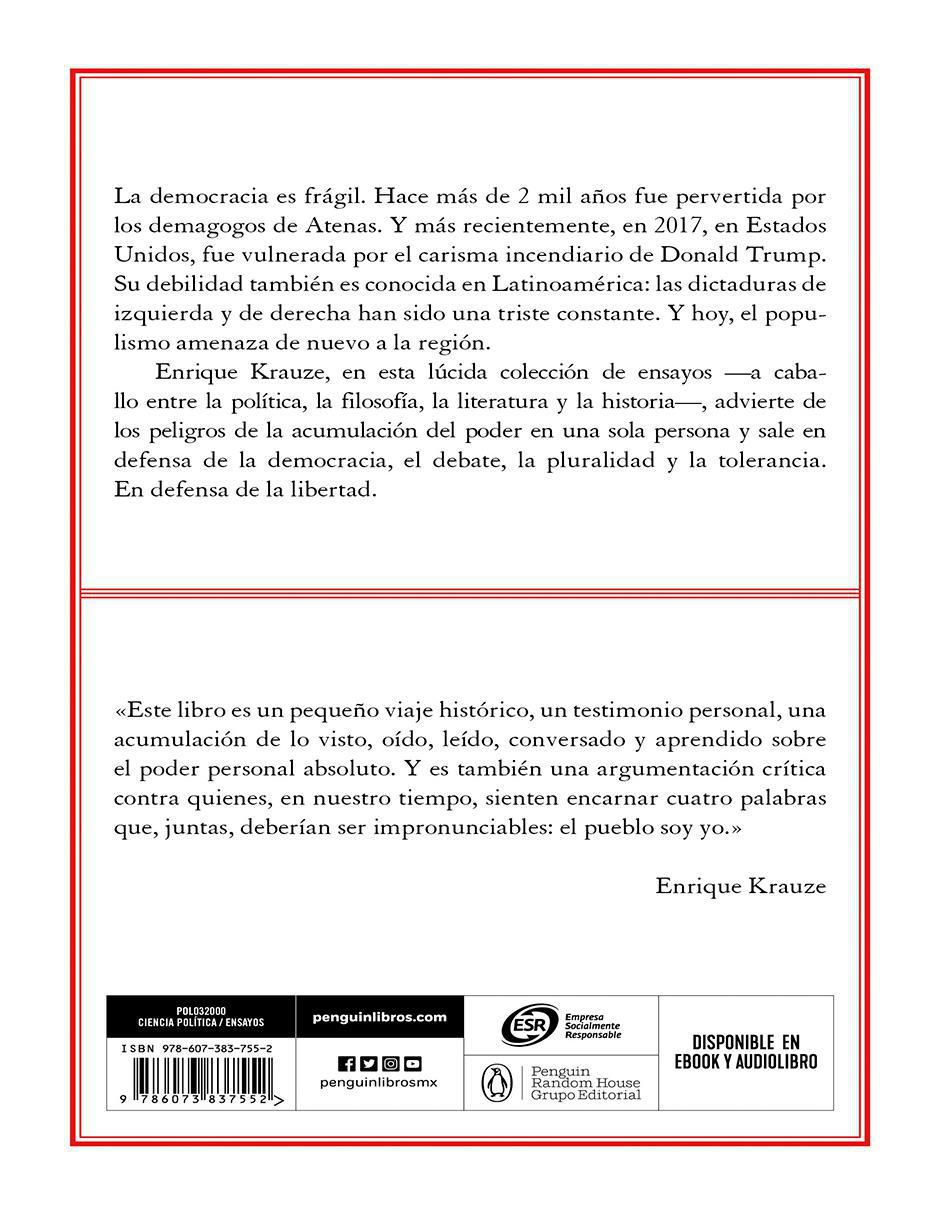 Libro El pueblo soy yo de Krauze, Enrique 3