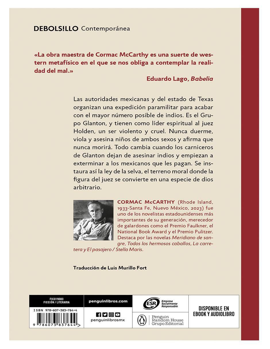 Libro Meridiano de sangre de Cormac McCarthy 3