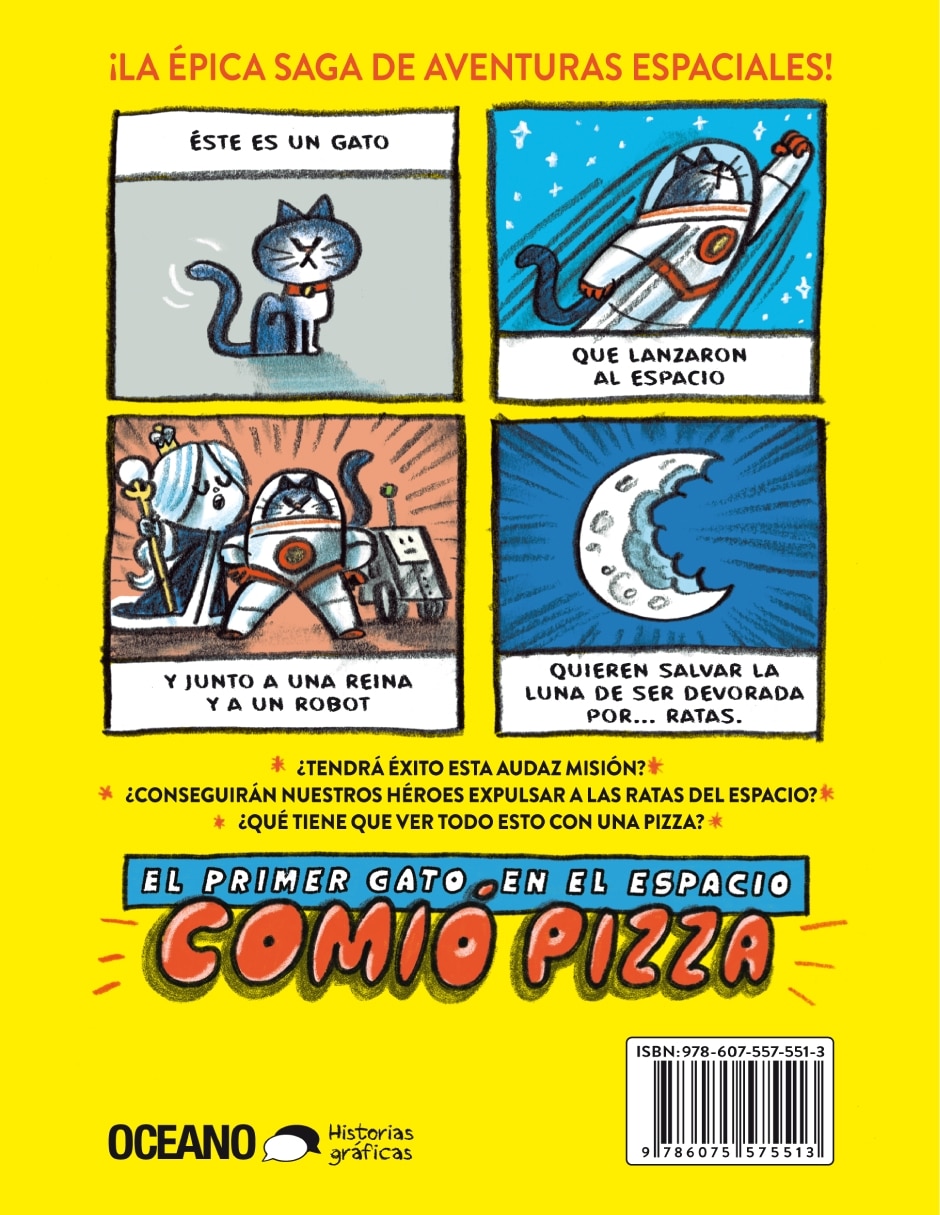 Libro El Primer Gato En El Espacio Comió Pizza de Mac Barnett 2