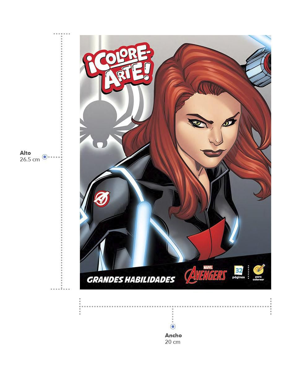 Disney ¡Colore-arte! Libro para colorear Marvel Avengers Black Widow Versión 1 de 2