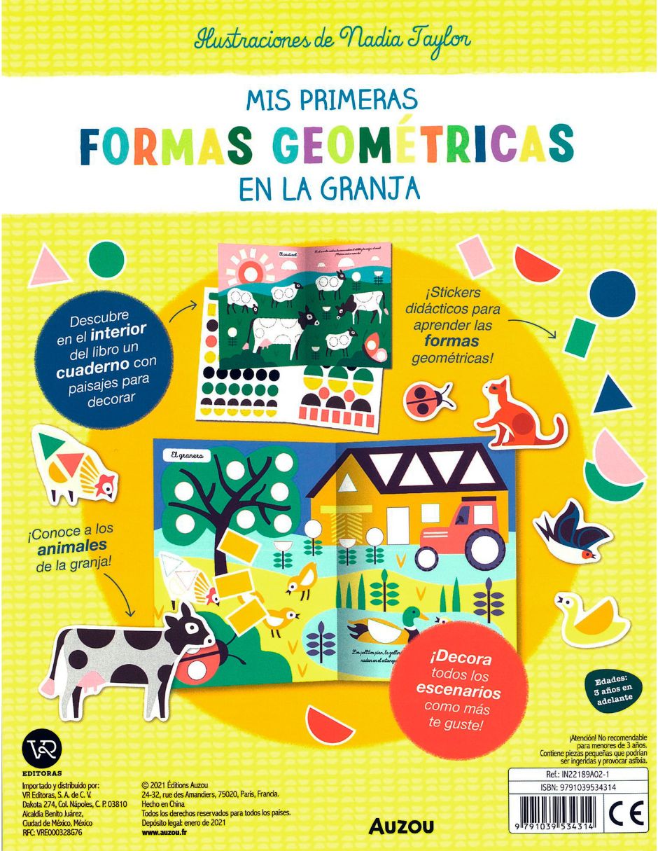 Libro Mis Primeras Formas Geométricas Mundo Animal de Nadia Taylor 2