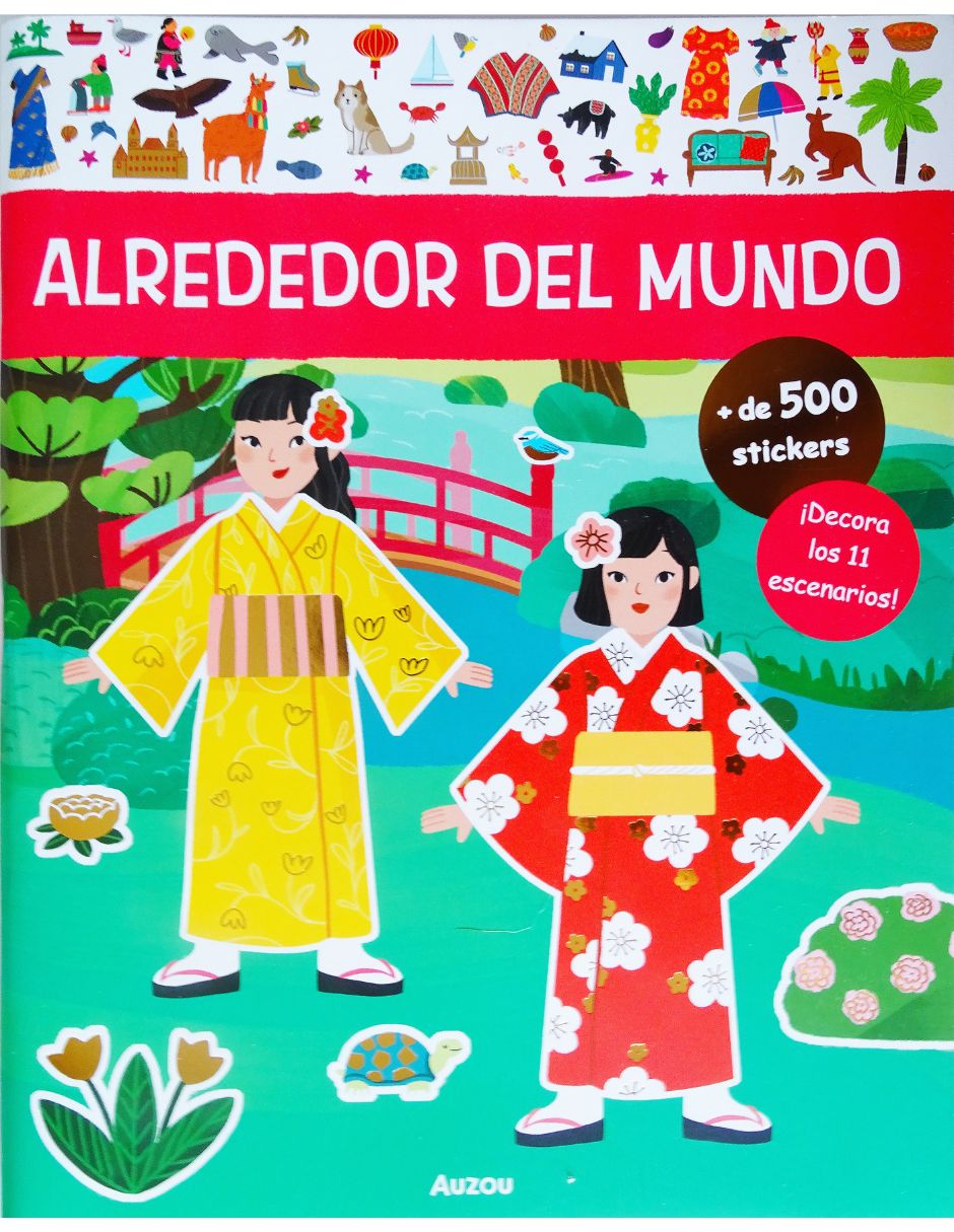 Libro de Stickers Alrededor del Mundo de Ophélie Ortal