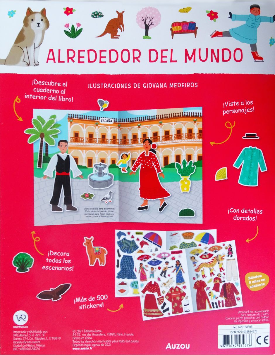 Libro de Stickers Alrededor del Mundo de Ophélie Ortal 2