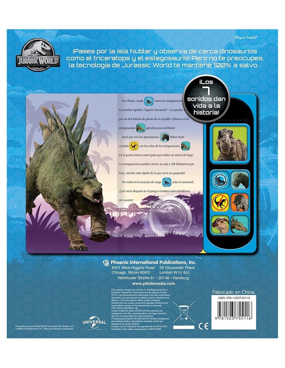Libro Rueda con los dinosaurios de Jurassic World 2