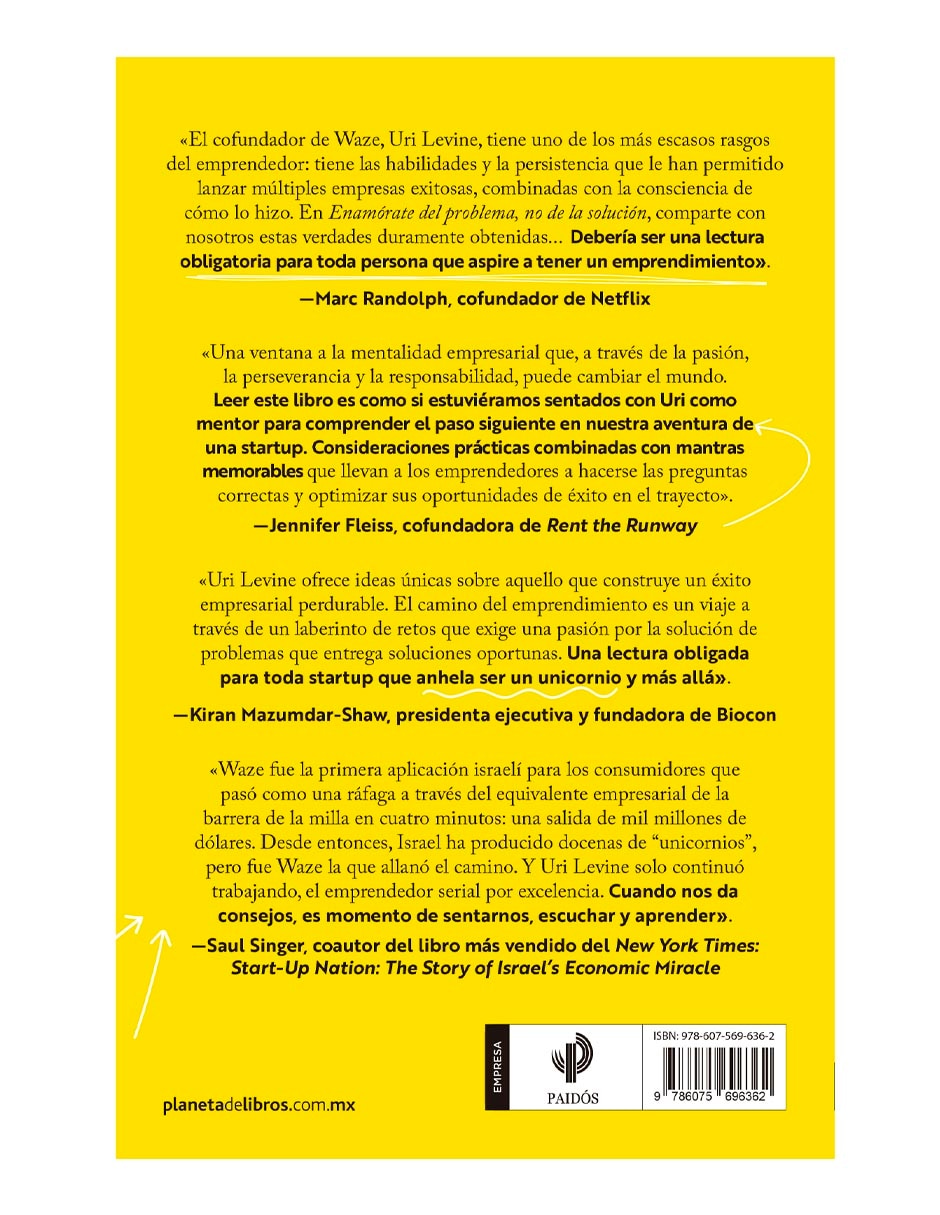 Libro Enamórate del Problema No De La Solución de Uri Levine 2