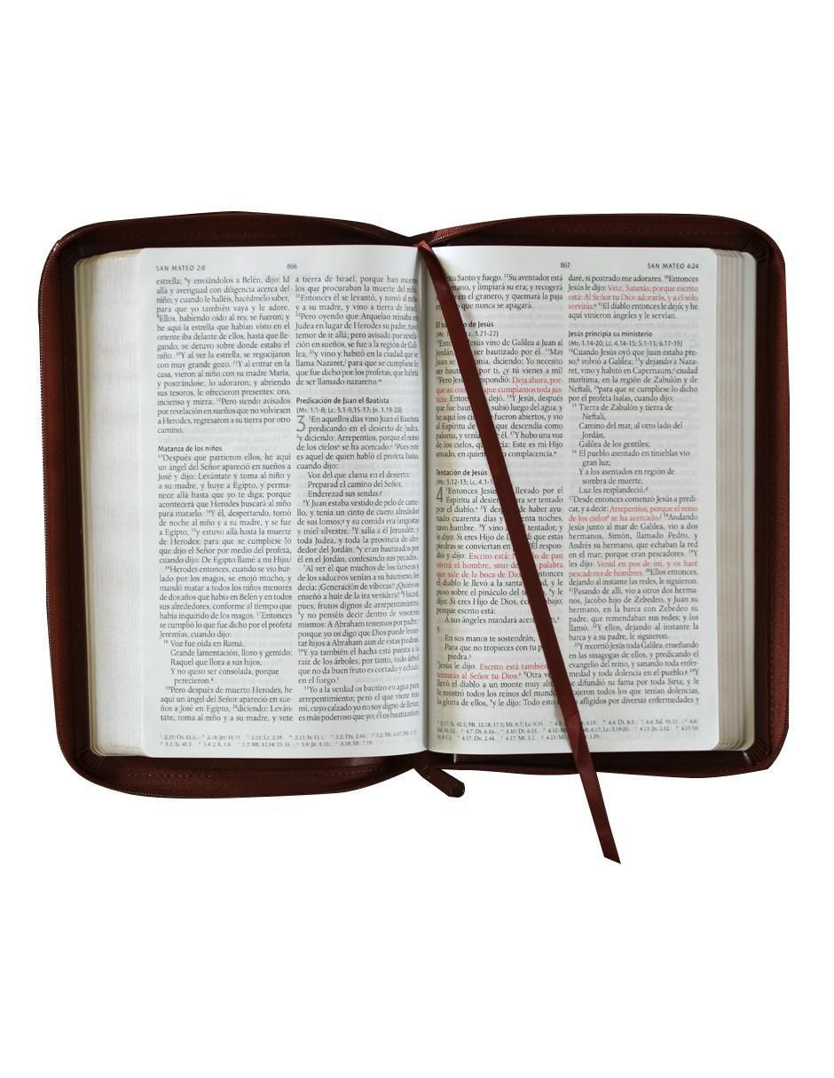 Libro Biblia Manual Reina Valera color canela 2