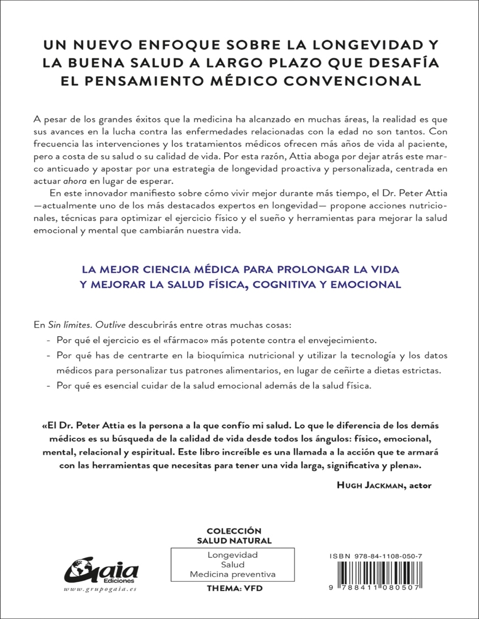 Libro Sin límites (outlive): La Ciencia y El Arte de La Longevidad de Peter Attia / Bill Gifford 2