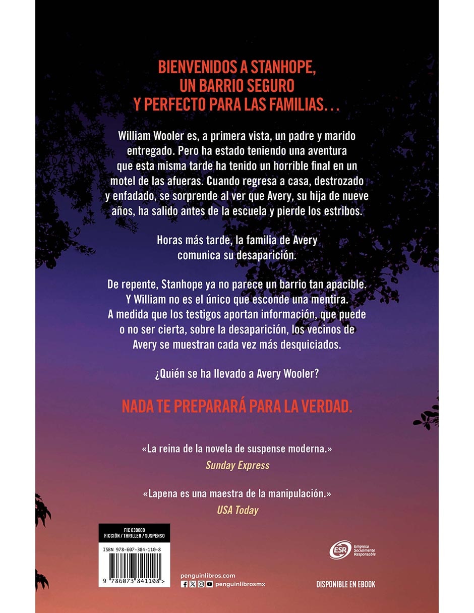 Libro Aquí Todos Mienten de Shari Lapena 2