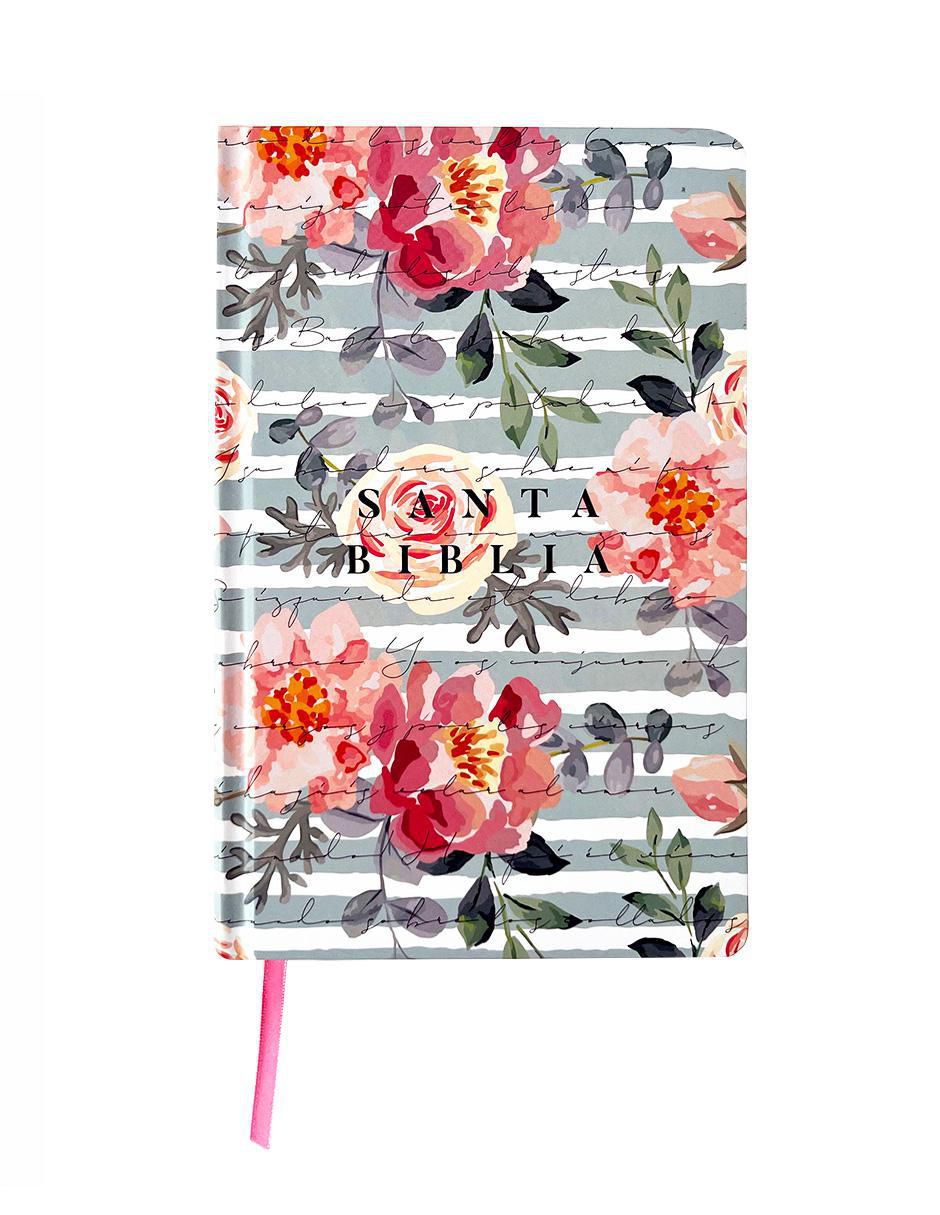 Libro Biblia RVR 1960 letra grande, manual, tapa dura Cantar de Cantares flores rosadas de Reina Valera Libro Biblia RVR 1960 letra grande, manual, tapa dura Cantar de Cantares flores rosadas de Reina Valera