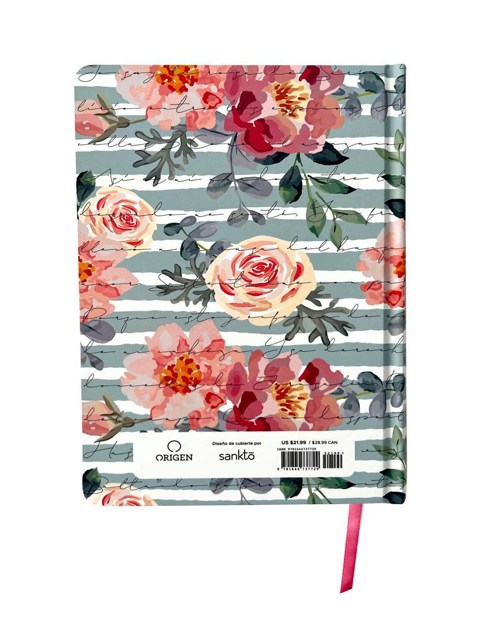 Libro Biblia RVR 1960 letra grande, manual, tapa dura Cantar de Cantares flores rosadas de Reina Valera 2