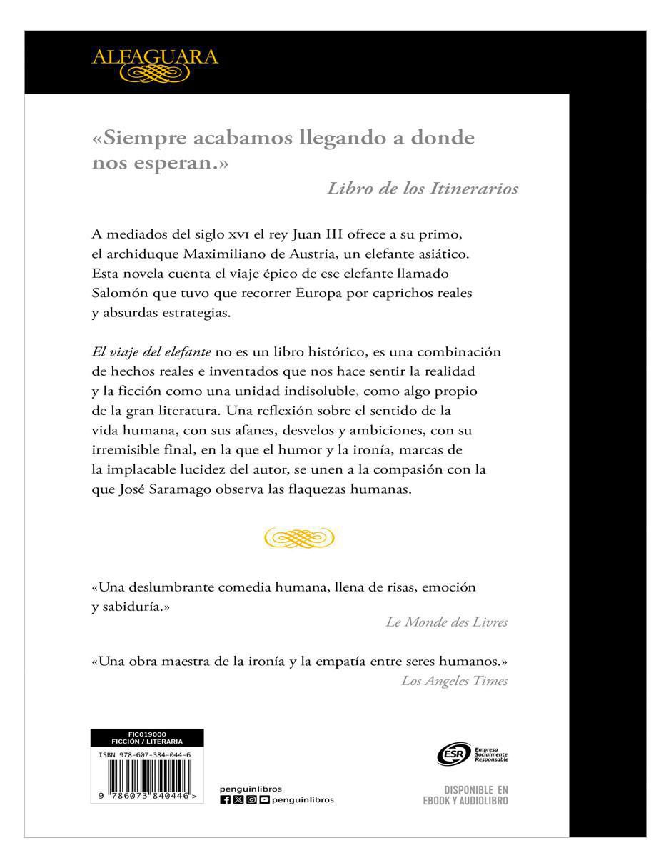 Libro El Viaje Del Elefante de José Saramago 2