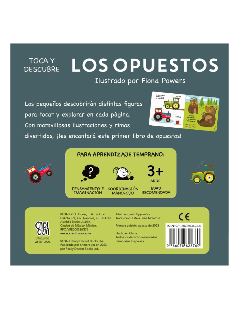 Libro Toca y Descubre Los Opuestos de Fiona Powers 2