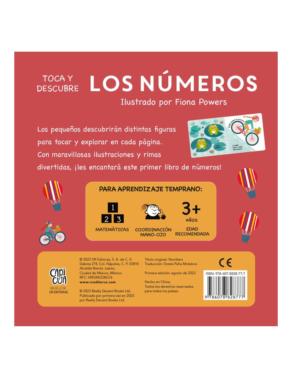 Libro Toca y Descubre Los Números de Fiona Powers 2