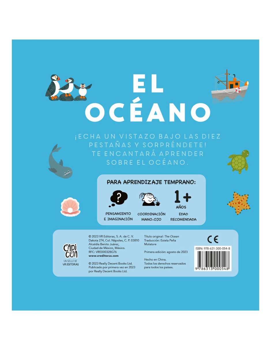 Libro Abre y Descubre El Océano de Fiona Powers 2