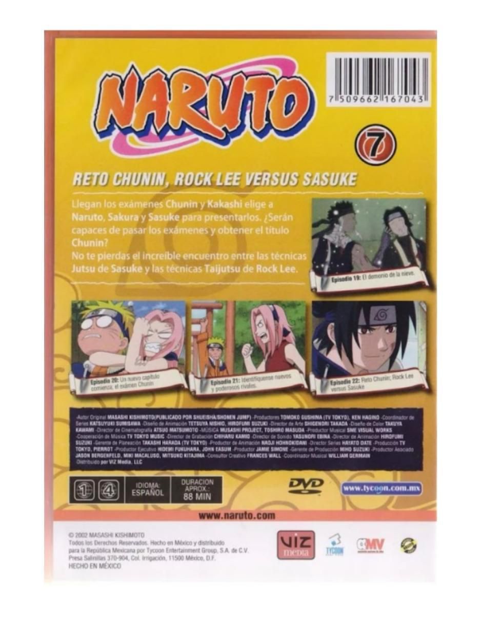 Naruto Reto Chunin: Rock Lee VS. Sasuke estándar 2