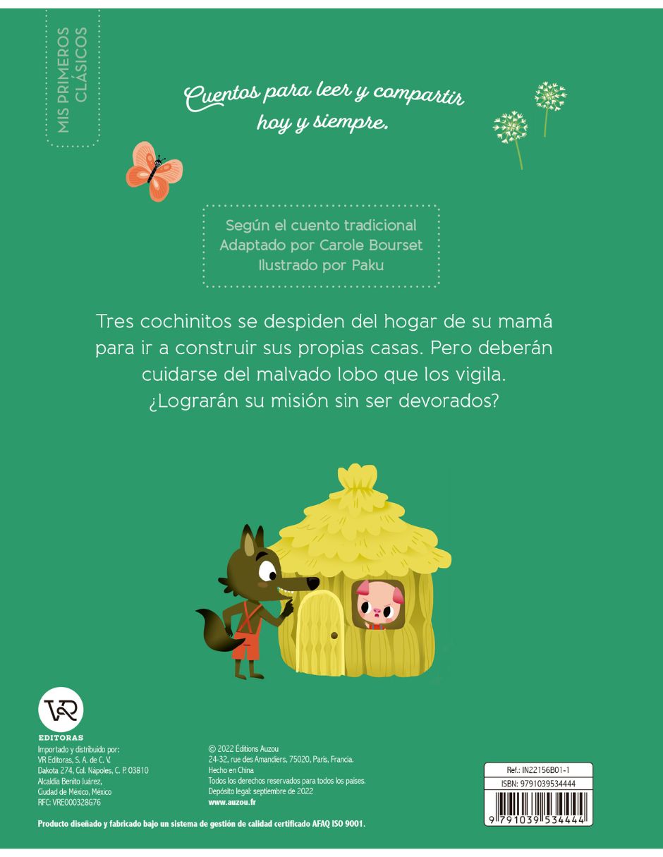 Libro Pequeños Clásicos Los Tres Cerditos de Paku 2