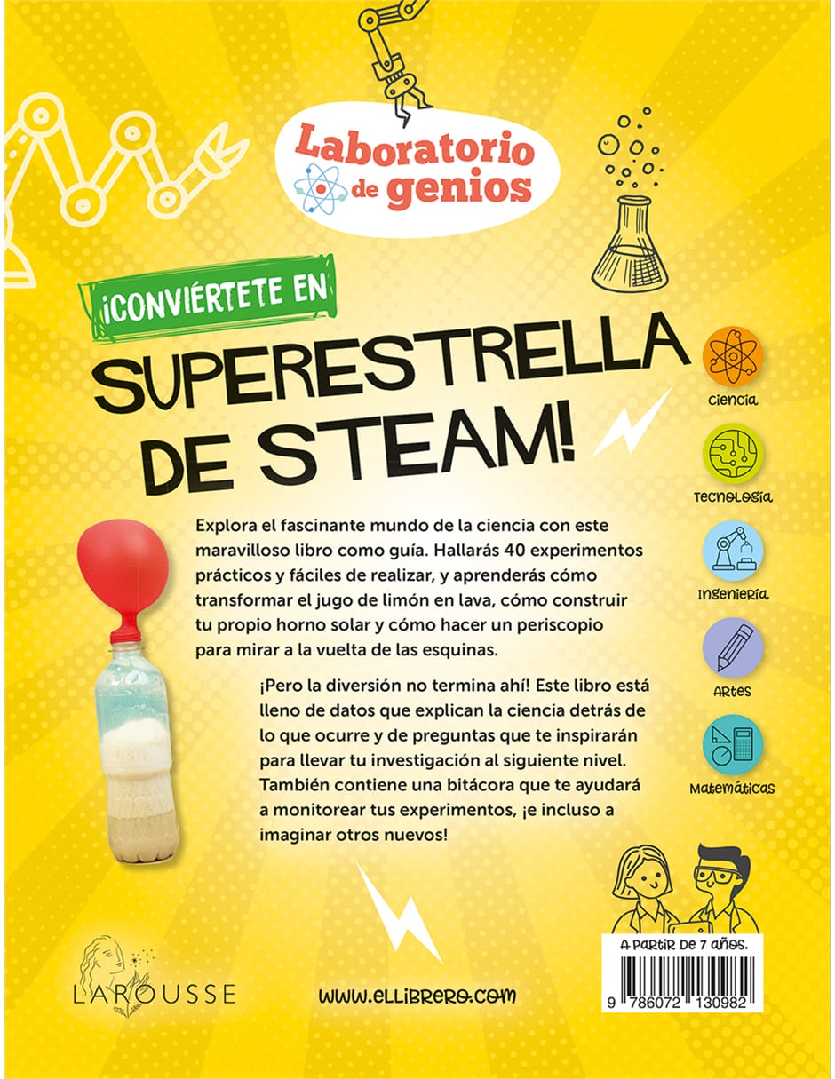 Libro Laboratorio de genios experimentos de ciencias de Williams, Victoria M 2