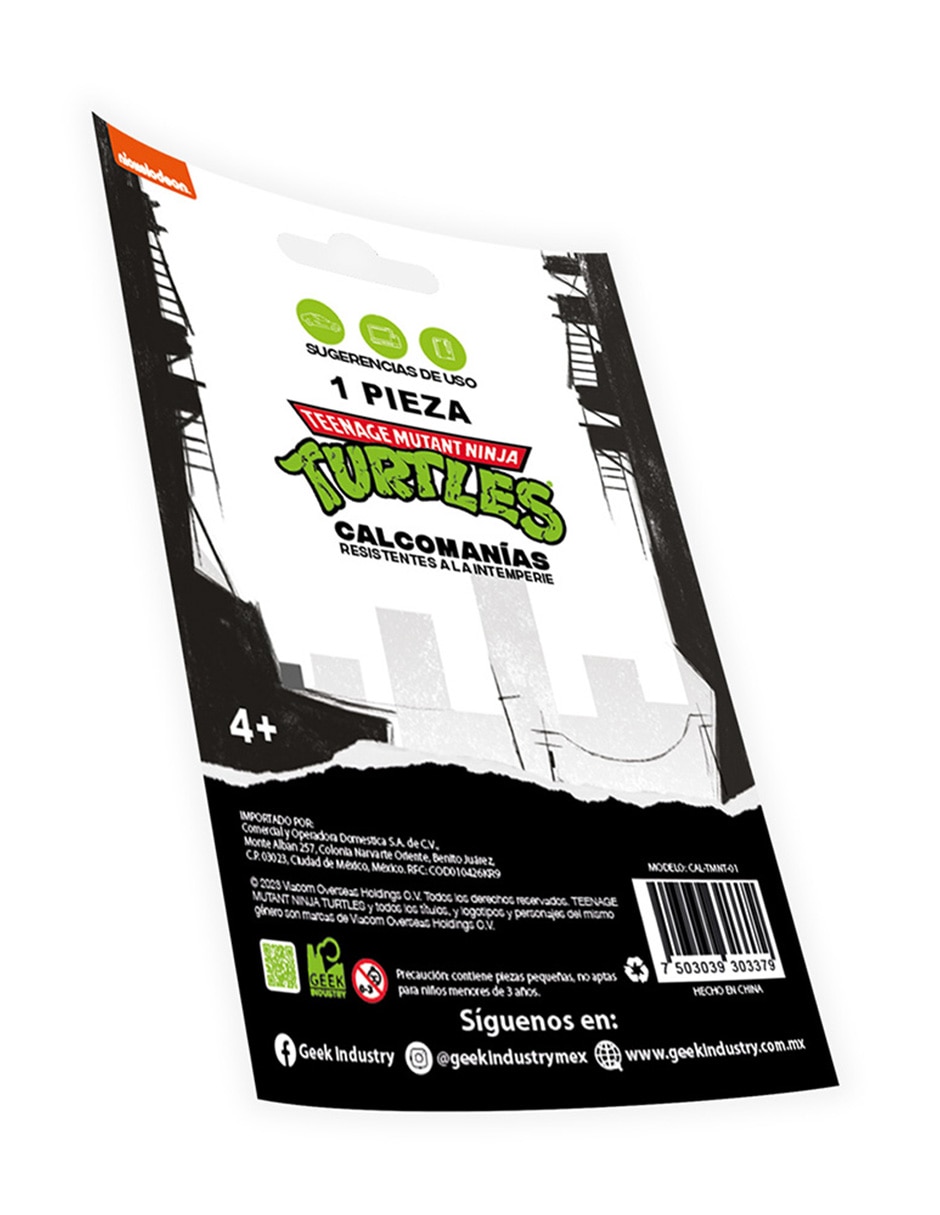 Calcomanías Tortugas Ninja 3