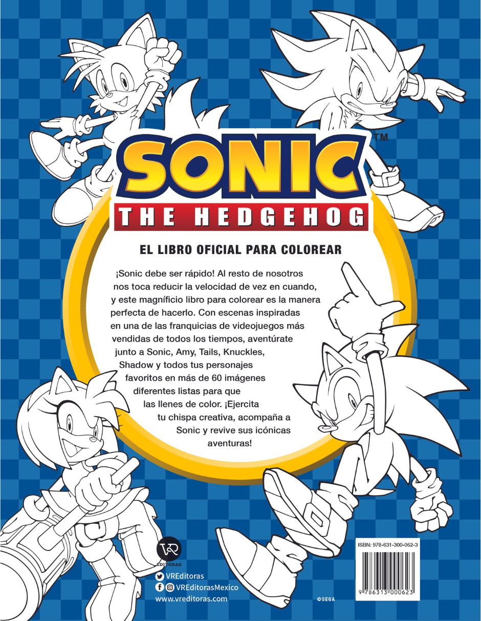 Sonic The Hedgehog El Libro Oficial para colorear de Insight Editions 2