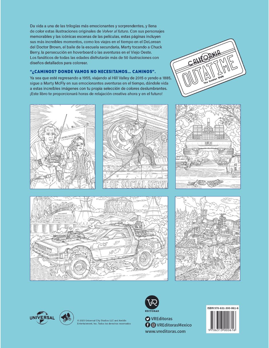 Volver al Futuro El Libro Oficial para colorear de Insight Editions 2