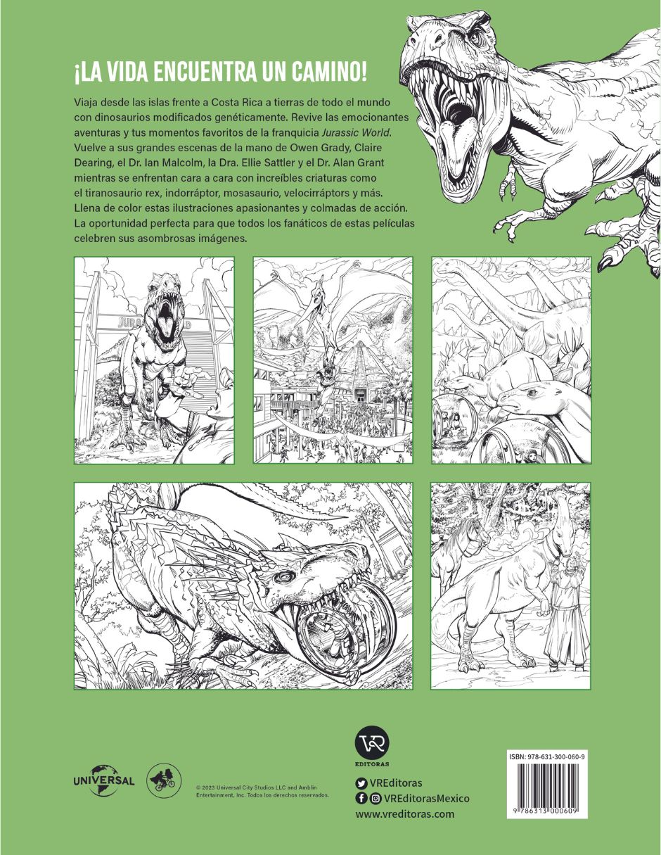 Libro Jurassic World El Libro Oficial para colorear de Insight Editions 2