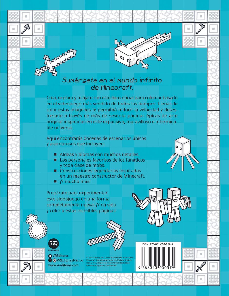 Minecraft El Libro Oficial para colorear de Valentín Ramón 2