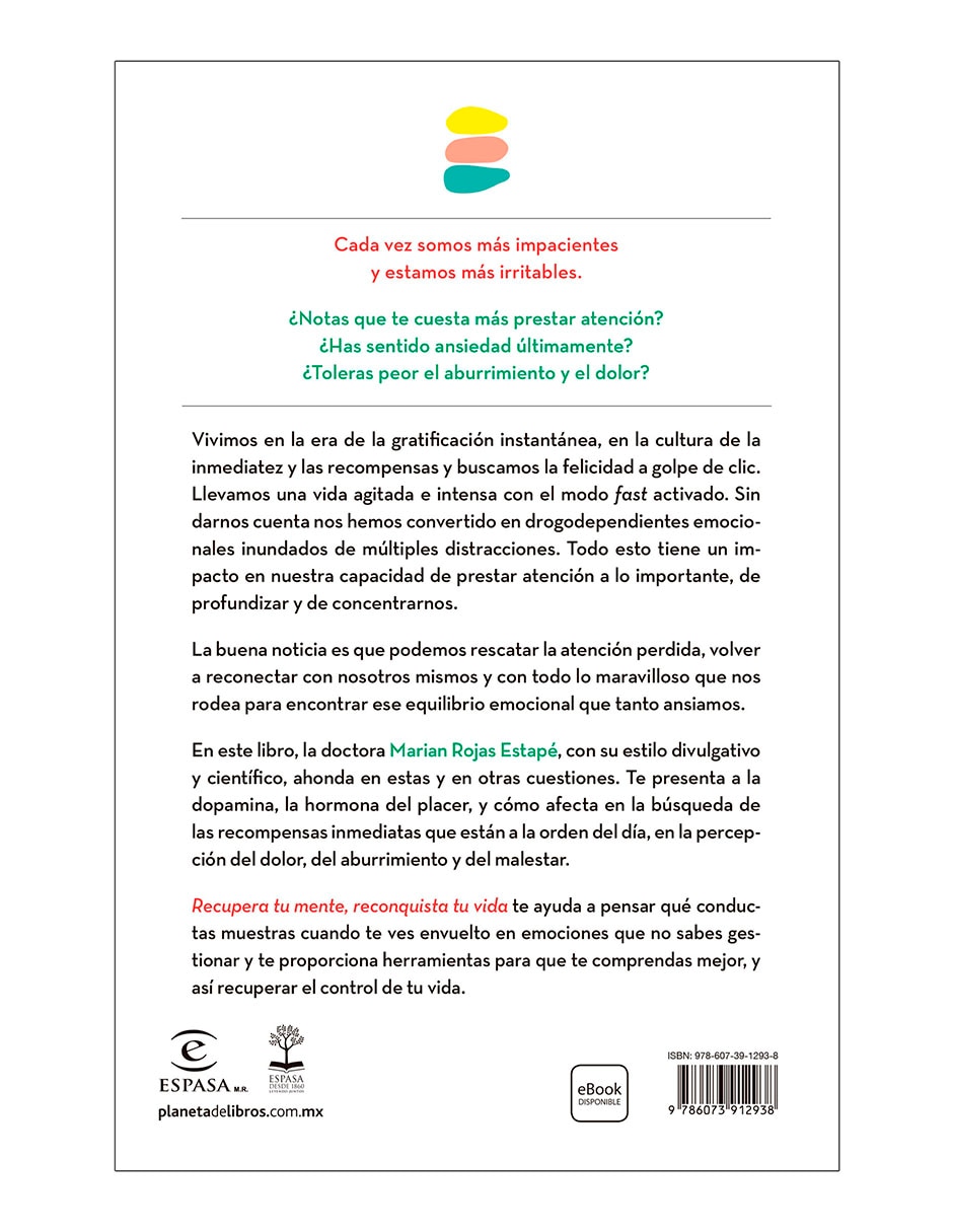Libro Recupera Tu Mente Reconquista Tu Vida de Marian Rojas Estape 2