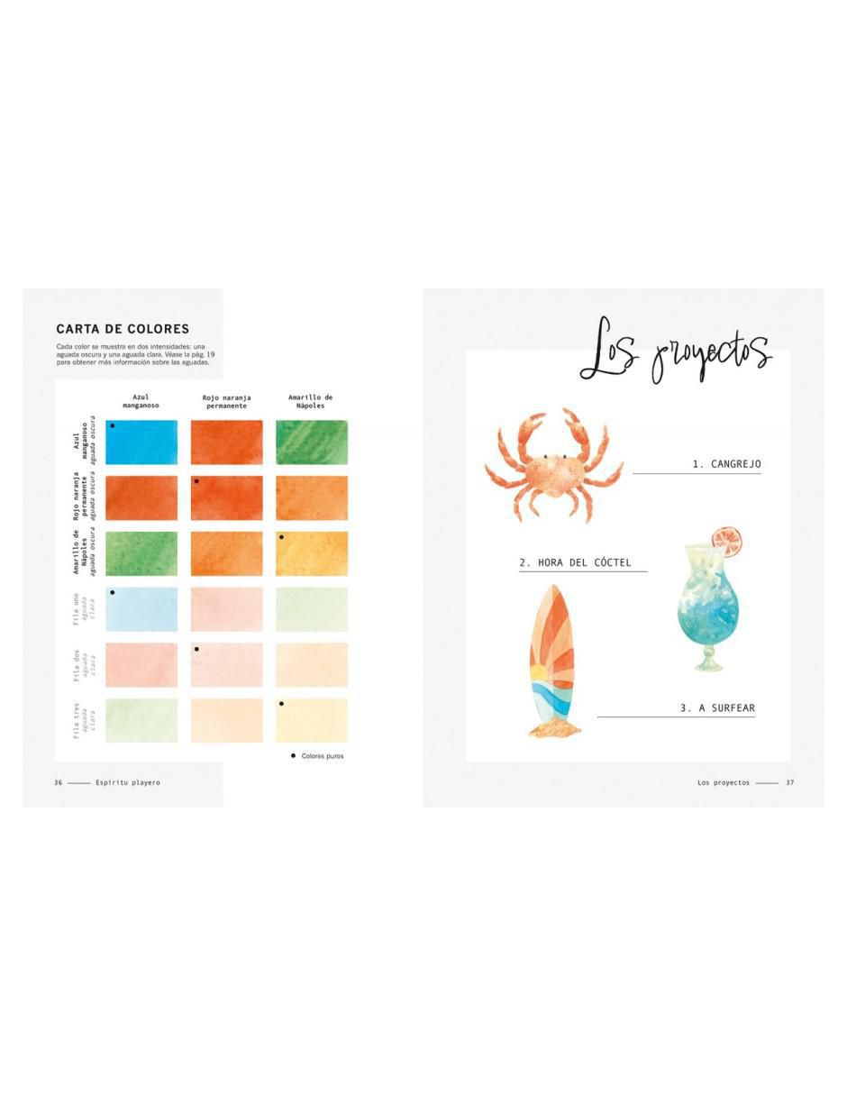 Libro Acuarelas en 3 Colores de Katie Putt 3