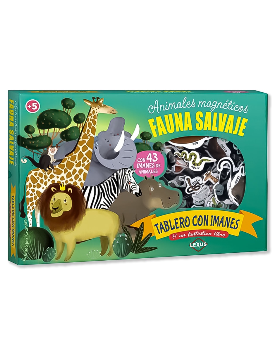 Libro Animales magnéticos Fauna salvaje - tablero con imanes y un fantastico libro de Susaeta Ediciones