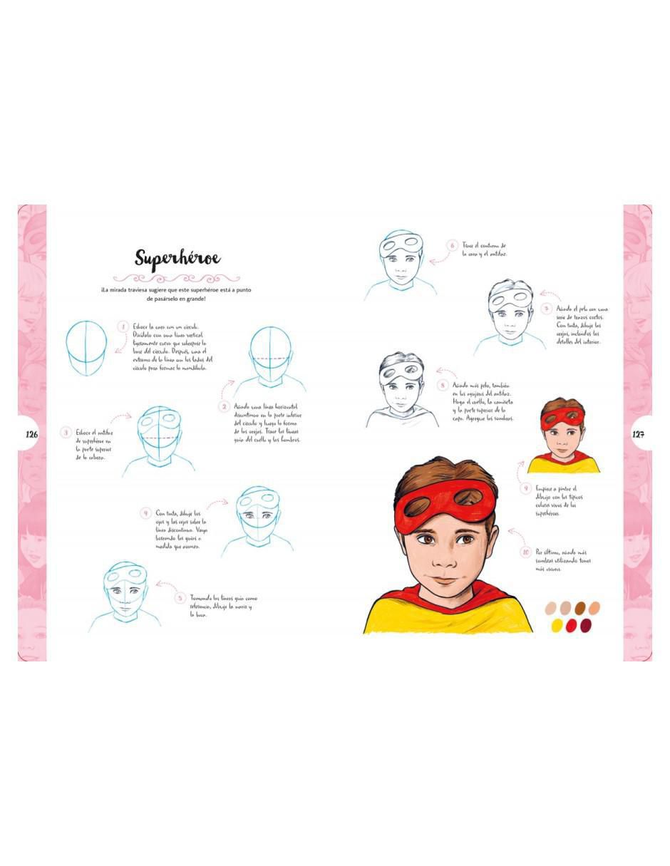 Libro Dibujar en 10 pasos: Caras de Justine Lecouffe 2