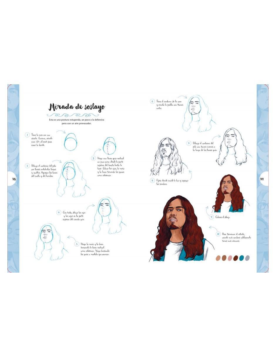 Libro Dibujar en 10 pasos: Caras de Justine Lecouffe 3
