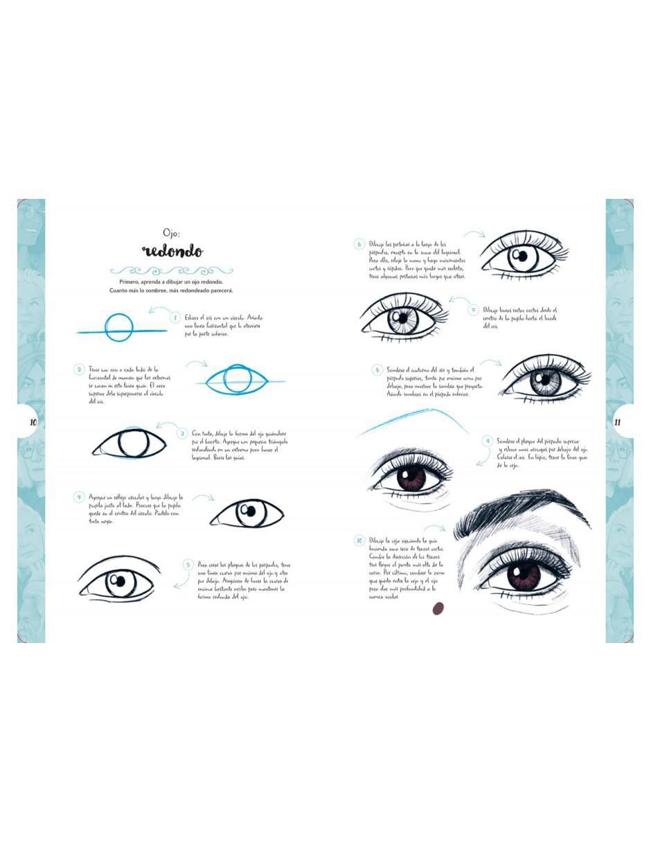 Libro Dibujar en 10 pasos: Caras de Justine Lecouffe 4