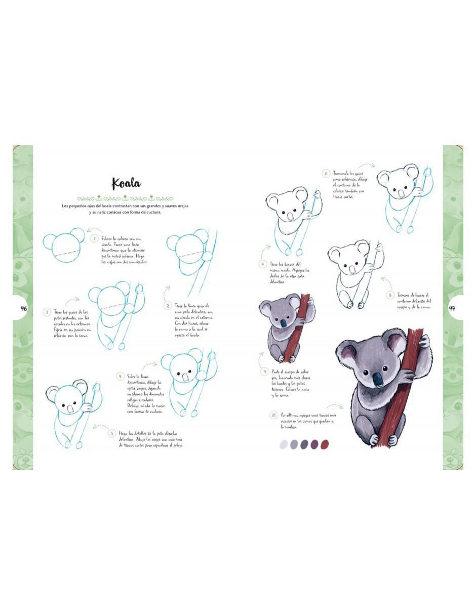 Libro Dibujar en 10 pasos: Animales adorables de Justine Lecouffe 4