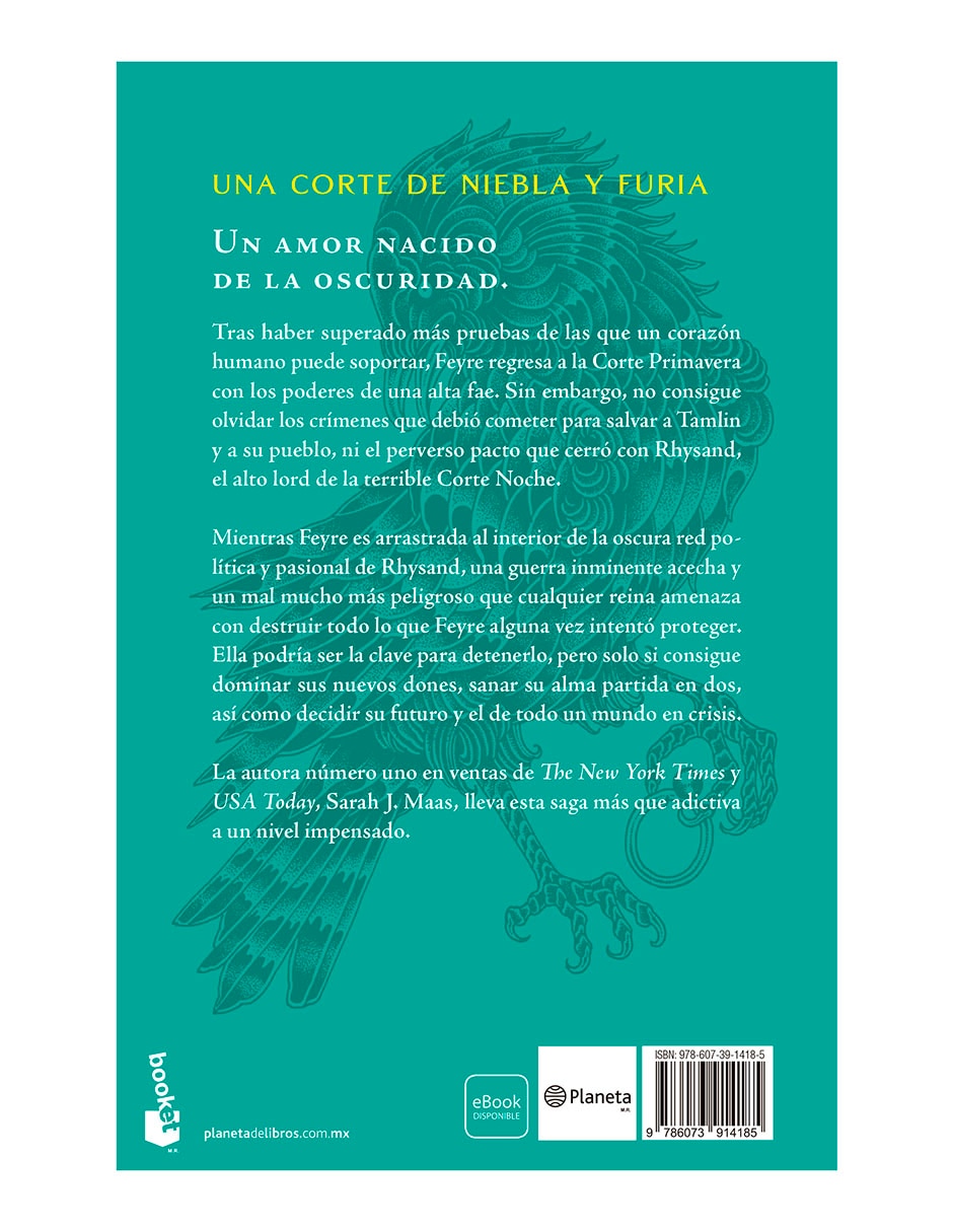 Libro Una Corte De Niebla Y Furia de Sarah J Maas 2