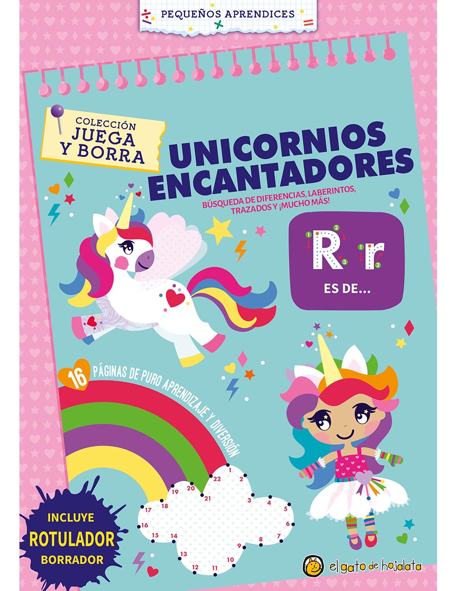 Libro Unicornios Encantados (Juega y Borra) de Editorial Guadal