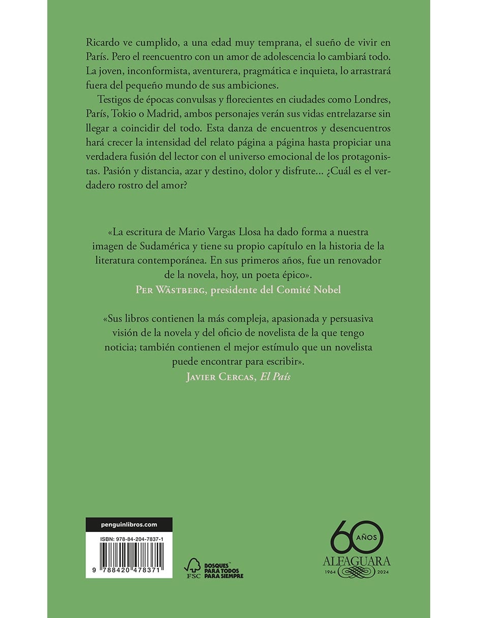 Libro Travesuras de la niña mala de Mario Vargas Llosa 2