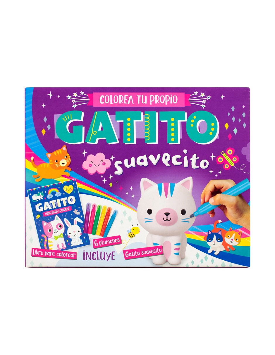 Libro Colorea tu propio Gatito Suavecito de Silver Dolphin 1