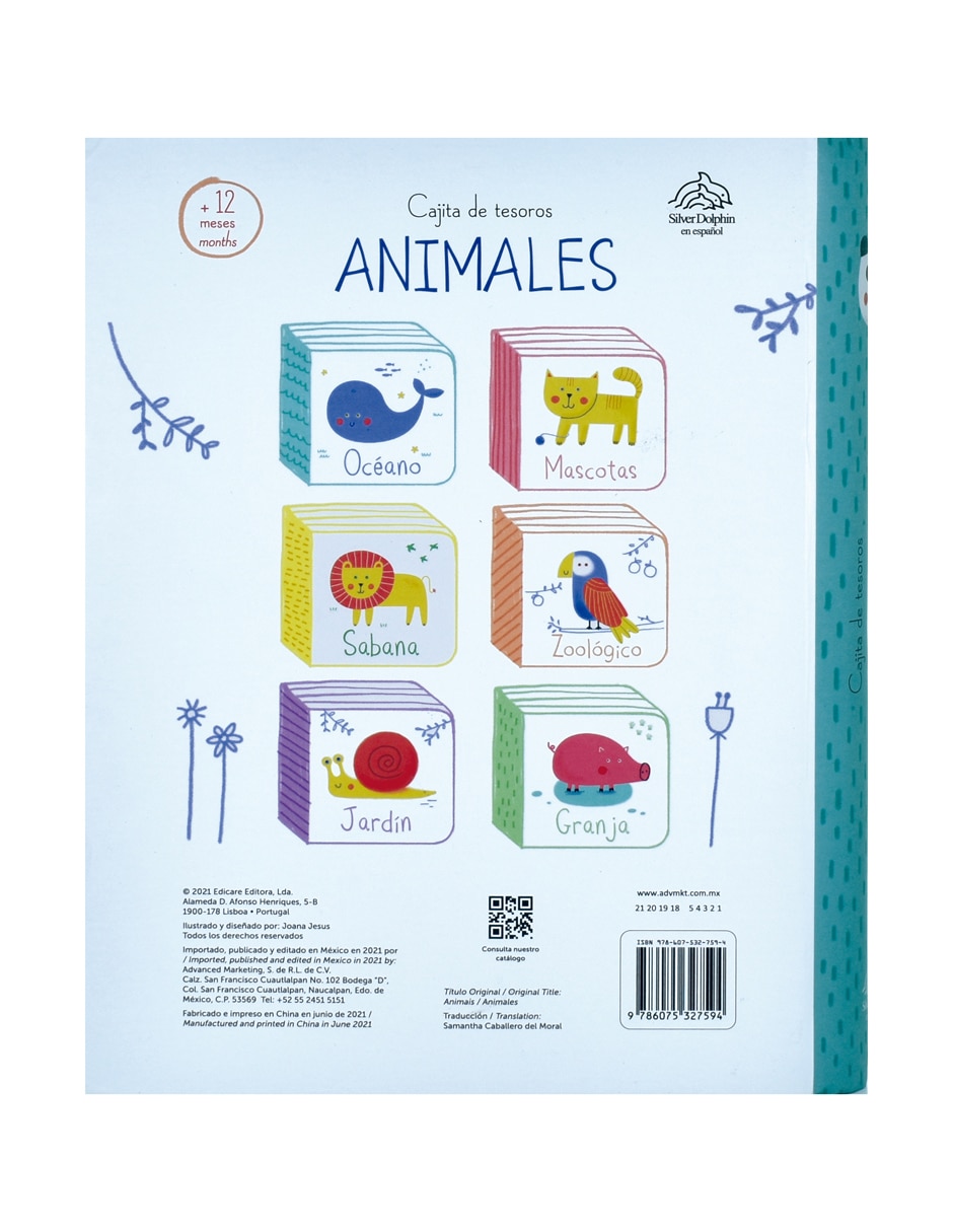 Libro Cajita de Tesoros Animales de Silver Dolphin 2