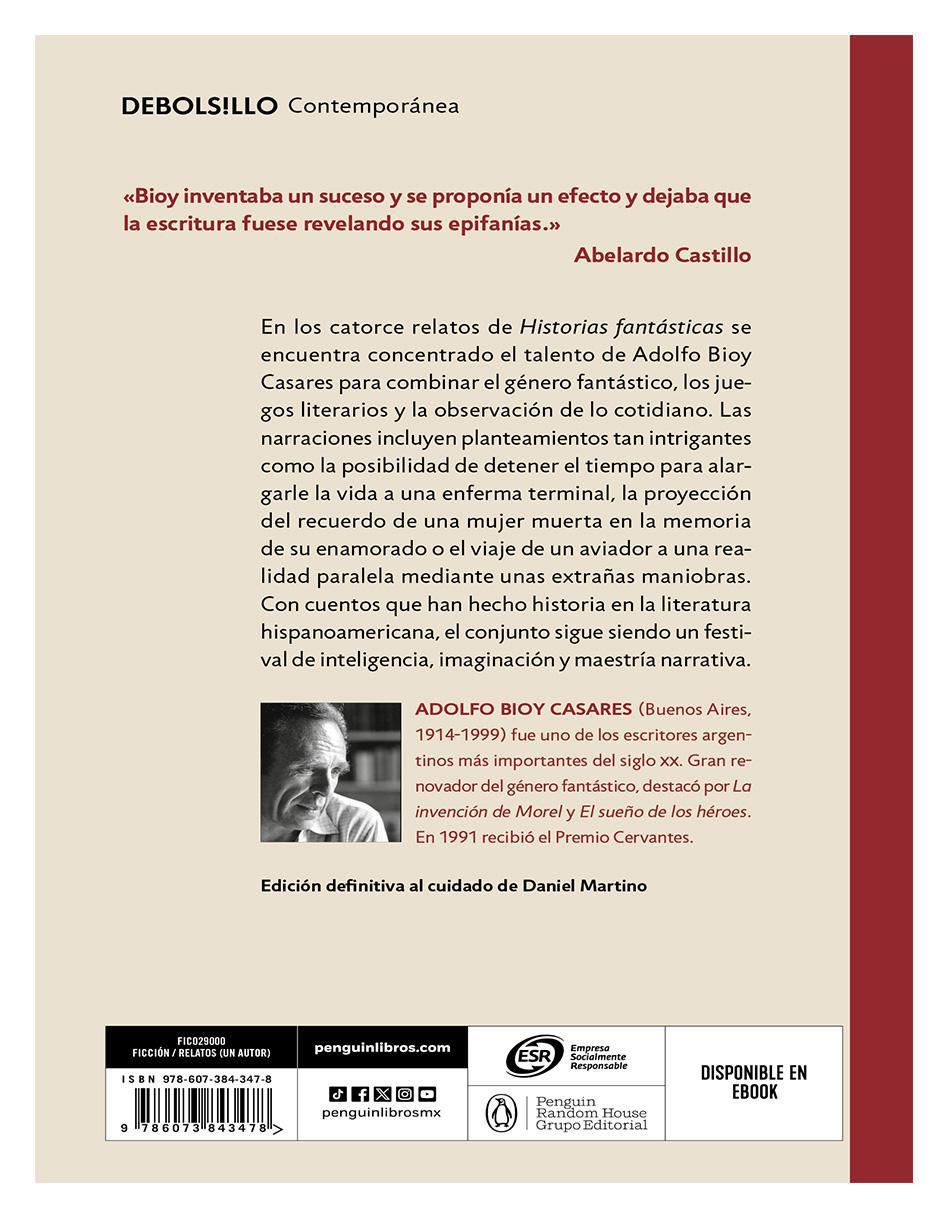 Libro Historias Fantásticas Premio Cervantes de Adolfo Bioy Casares 3
