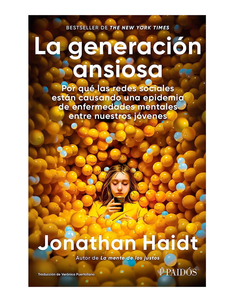 Libro La generación ansiosa de Jonathan Haidt