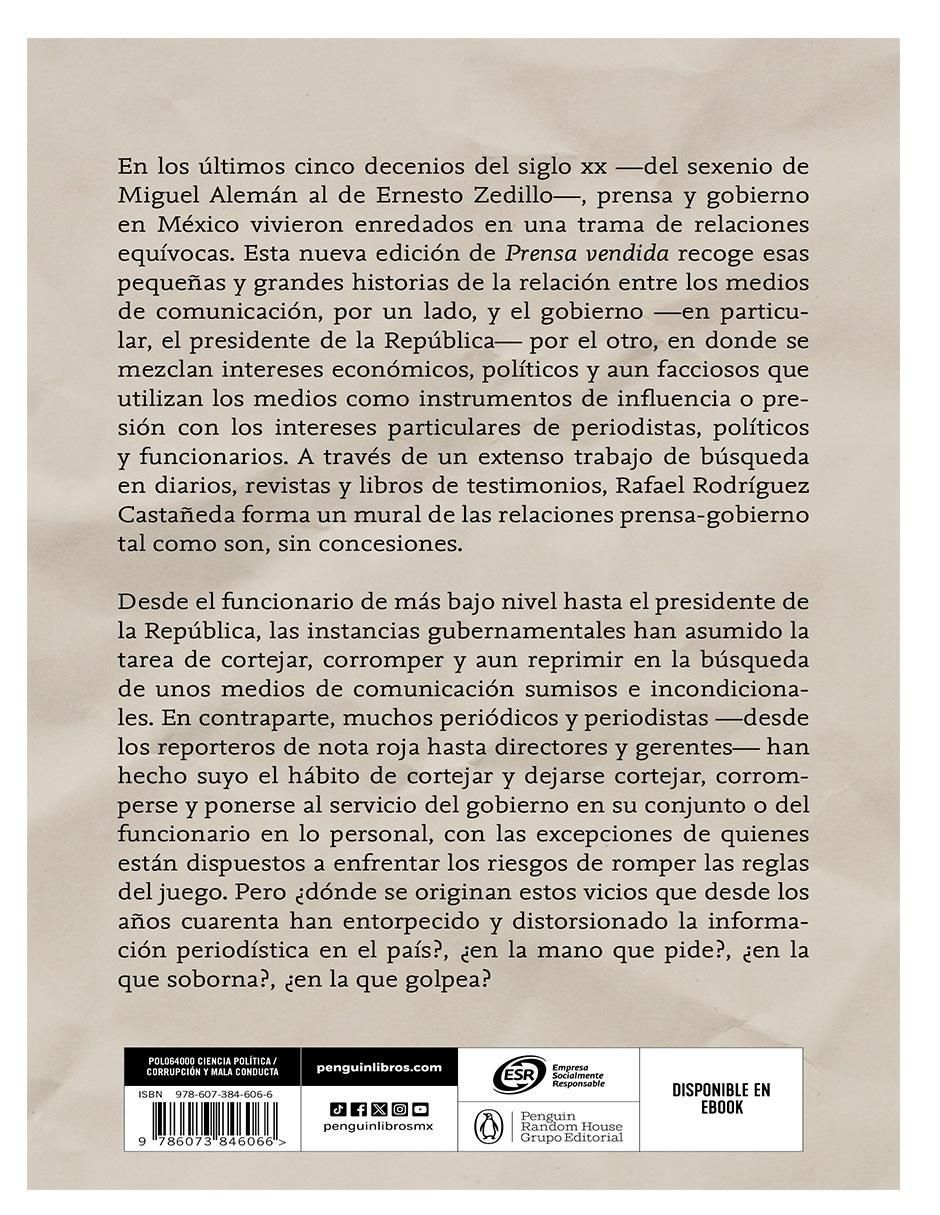 Libro Prensa Vendida Autor Rafael Rodríguez Castañeda 3