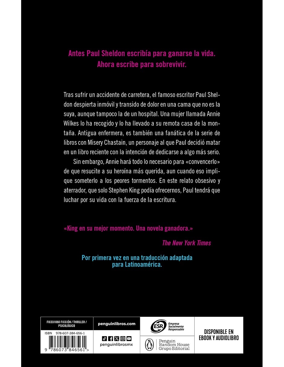 Libro Misery de Stephen King 2