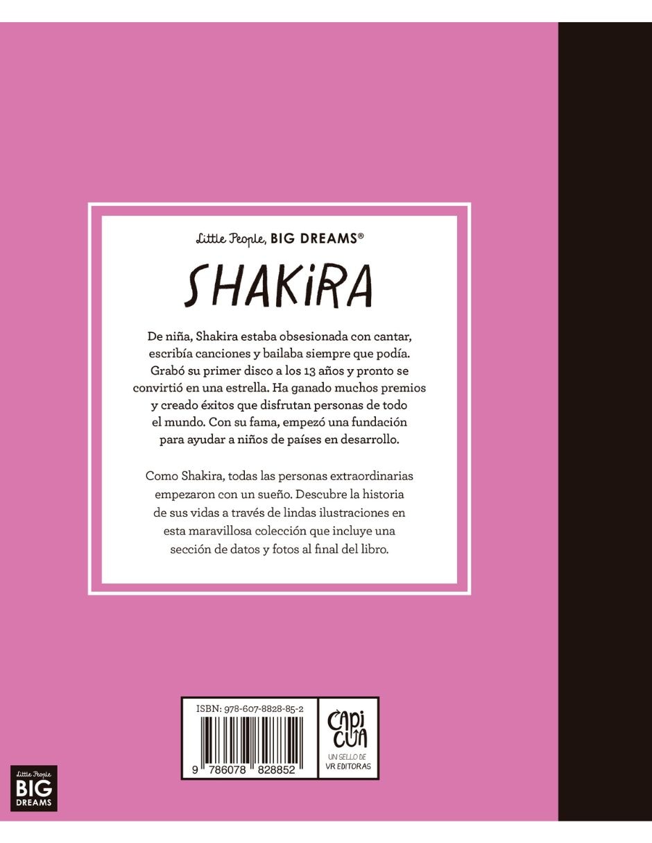 Libro Shakira: Little People, Big Dreams de María Isabel Sánchez Vergara 2