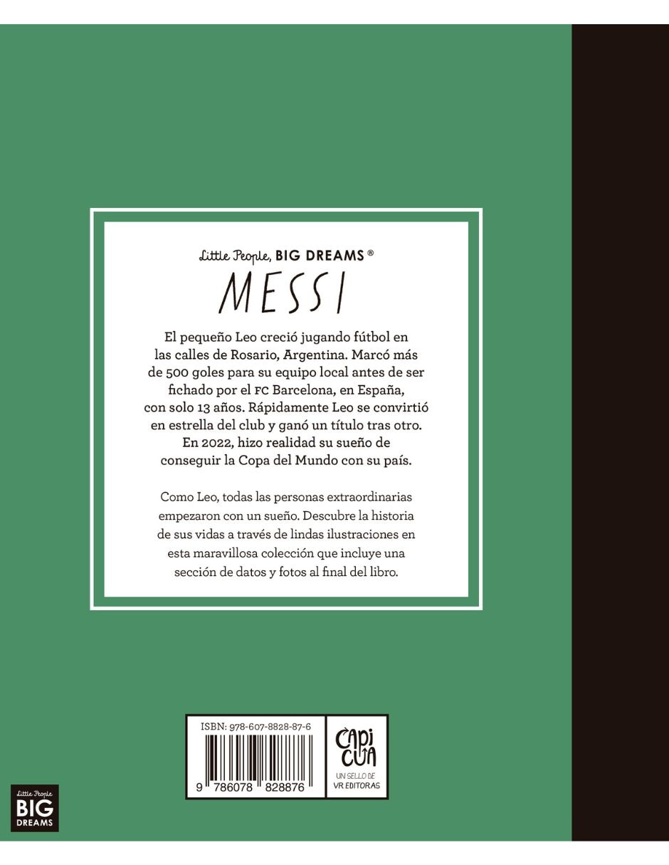 Libro Messi: Little People, Big Dreams de María Isabel Sánchez Vergara 2